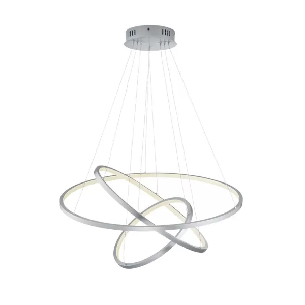 Image of Aaron Modern RGBW LED 78W LED Pendant Ceiling Light Nickel Matt 3000-6000K Remote control