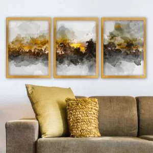 image of 3AC168 Multicolor Decorative Framed Painting (3 Pieces)