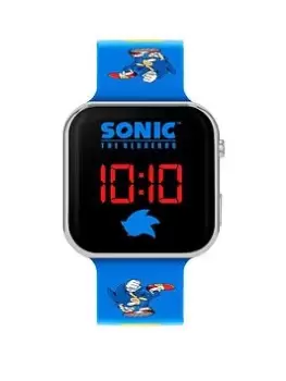 image of Sonic the Hedgehog Sega Sonic The Hedgehog Blue Strap LED Watch, Blue