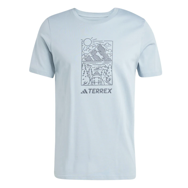 Image of adidas Terrex Graphic T-Shirt Mens - Grey Grey L