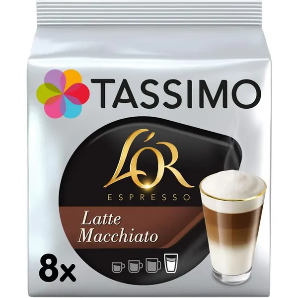 Image of Tassimo L'OR Latte Macchiato Coffee 8 Packs