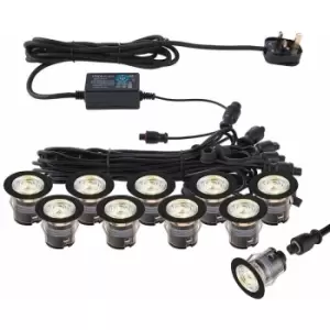 Image of Saxby IkonPRO CCT LED Outdoor Recessed Guide Clear 3000/4000K IP67