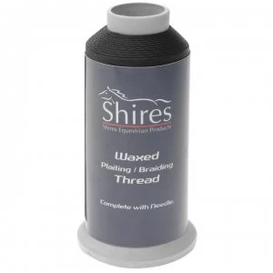 Image of Shires Waxed Plaiting Thread - Black