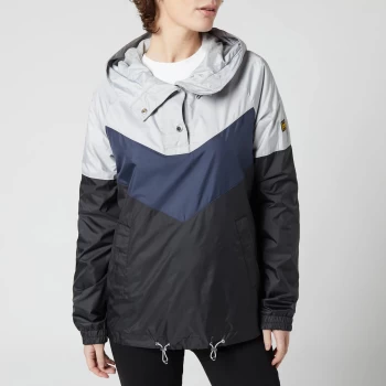 Image of Barbour International Womens Solitude Showerproof Coat - Black/Ice White - UK 12