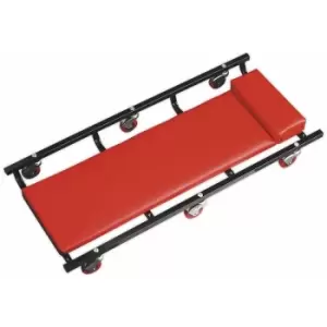 Image of Sealey - 36 Deluxe American-Style Creeper with Steel Frame & 6 Wheels - Red SCR75