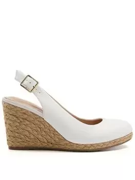 Image of Dune London Dune London Coda Jute Wedge Sling Back Court, White, Size 36, Women