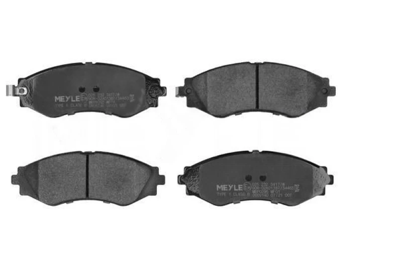 Image of MEYLE 025 232 3417/W Brake pad set Front Axle, with acoustic wear warning, Original Quality, with anti-squeak plate Brake Pad Set,disc brake (402)