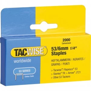 image of Tacwise 53/12 Staples 6mm Pack of 2000