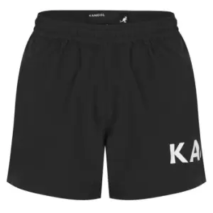 Image of Kangol Logo Swim Shorts Mens - Black