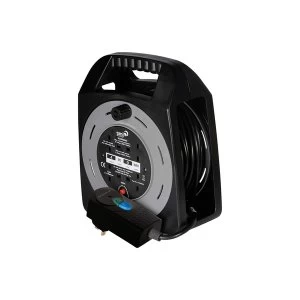 Image of SMJ Electrical 20m 4 Socket Easy Wind Compact Extension Cable Reel UK Plug