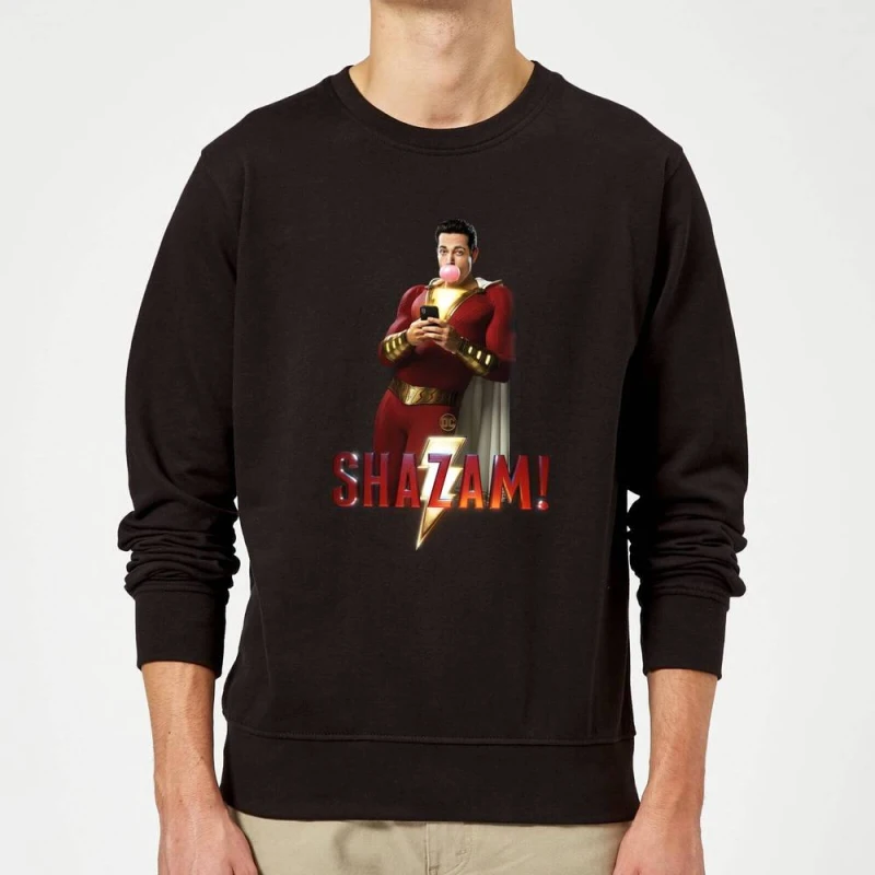 Image of Shazam Bubble Gum Sweatshirt - Black - L