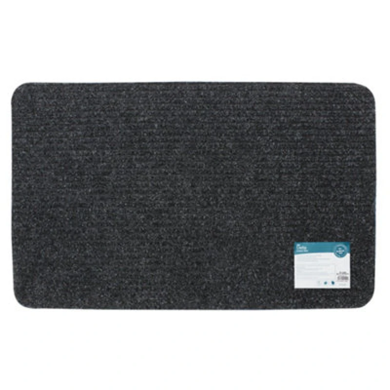 Image of Jvl Delta Scraper Doormat, 50X80Cm, Charcoal