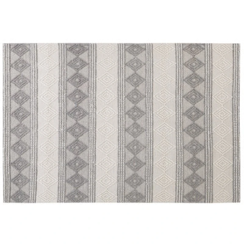 Image of Beliani Rug Bozova Light Beige 160 X 230 Cm Wool