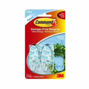 Image of 3m Command Medium Clear Hooks