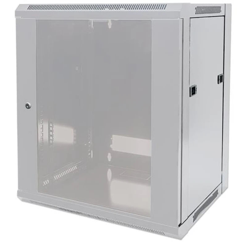 Image of Intellinet Intellinet 19" Network Cabinet - Wall Mount (Standard) 9U 600mm Deep Grey Flatpack Max 60kg Suitable also for use on desk or floor Usa