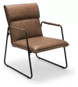 image of Julian Bowen Gramercy Faux Leather Chair - Brown