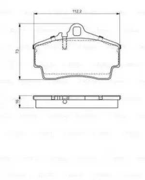 Image of Bosch 0986494265 BP1177 Brake Pad Set Disc Brake Rear Axle