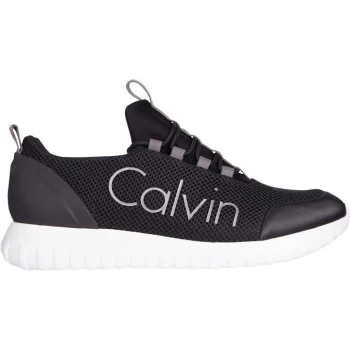 image of Calvin Klein Jeans Lace Up Mesh Runners - Black