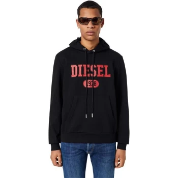 image of Diesel 1978 Over The Head Hoodie - Black