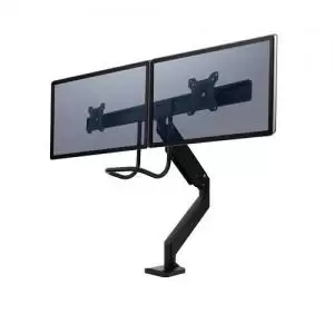 Image of Fellowes 9909301 Eppa Dual Crossbar Monitor Arm - Black 33081J