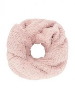 Monsoon Girls Pink Gold Spot Fluffy Snood - Pink