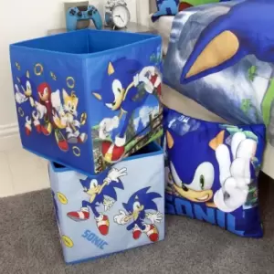 image of Sonic 2 Pack Storage Box Cube Foldable