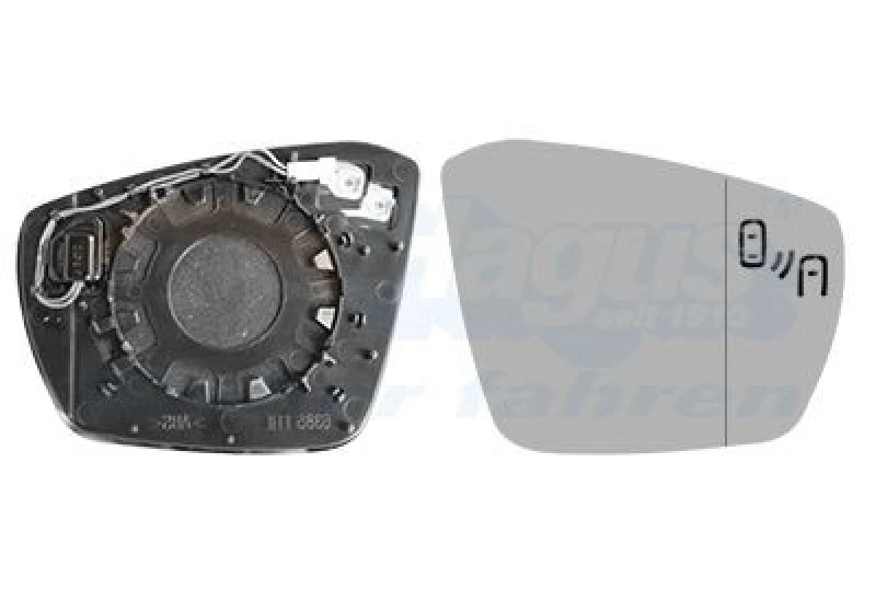 Image of VAN WEZEL Wing mirror glass VAN WEZEL 5710836