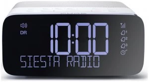 image of Pure Siesta Rise DABFM Bedside Alarm Clock White