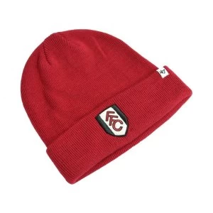 Image of Fulham Knitted Turn Up Hat Red