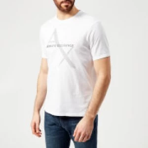 Image of Armani Exchange AX Large Logo T-Shirt White Size 2XL Men