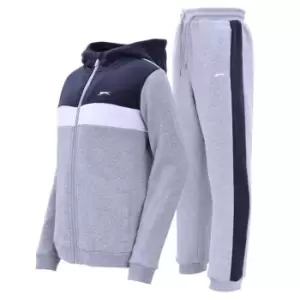 image of Slazenger Fleece Full Zip Track Suit Junior Boys - Blue