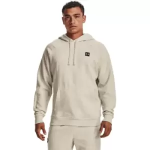 Image of Under Armour Mens Rival Fleece Hoodie Stone Fleece Top - L