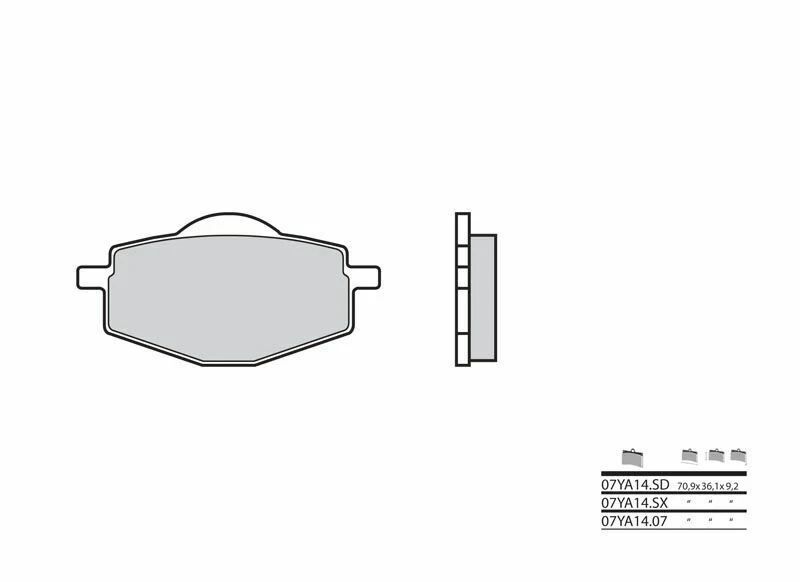 Image of Brembo S.p.A. Street Carbon Ceramic Brake pads - 07YA1407