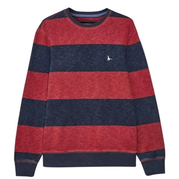 Image of Jack Wills Baderston Stripe Sweatshirt - Red