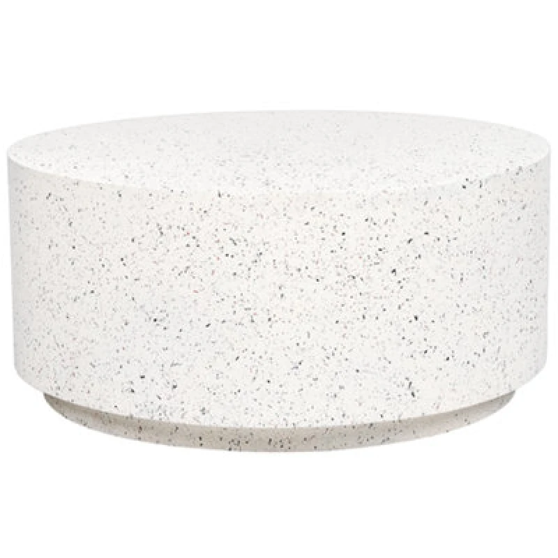 Image of Beliani Coffee Table Trezzo 90 Cm 90 Cm Terrazzo Effect White Terrazzo