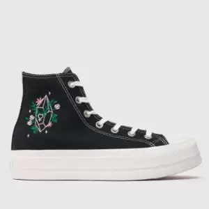 Image of Converse Black & White All Star Lift Crystal Energy Trainers