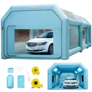 image of VEVOR Inflatable Spray Booth Car Paint Tent 26x13x10FT Filter System 2 Blowers