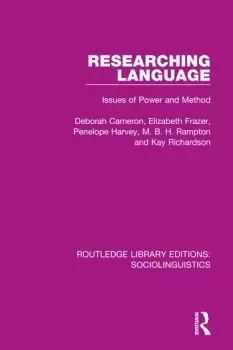 Image of Researching LanguageIssues of Power and Method