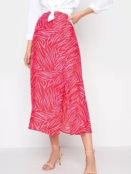 image of Long Tall Sally Zebra Print Skirt - Pink, Size 12, Women