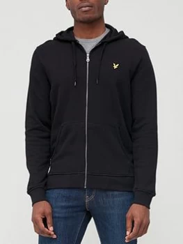 image of Lyle & Scott Zip Through Hoodie - Black Size M Men