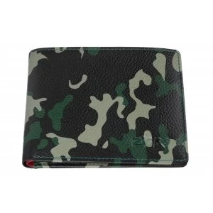 Image of Zippo Leather Bi-Fold Wallet Green Camouflage (10.8 x 8.6 X 2.5cm)