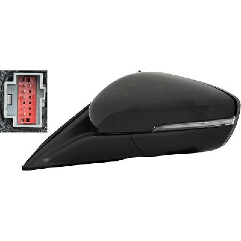 Image of DIEDERICHS 1530025 Wing mirror Left, Complete Mirror, primed Outside Mirror (50)