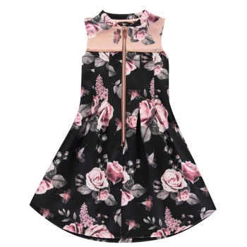 image of Firetrap Floral Dress Junior Girls - Midnight Floral