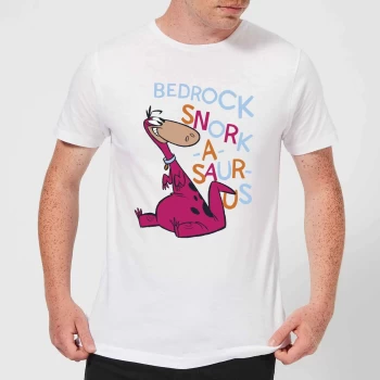 image of The Flintstones Bedrock Snork-A-Saur-Us Mens T-Shirt - White - XS