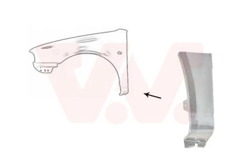 Image of VAN WEZEL Wing fender VAN WEZEL 7620155