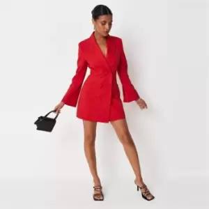 Missguided Slv Fitted Blazer Dress - Red