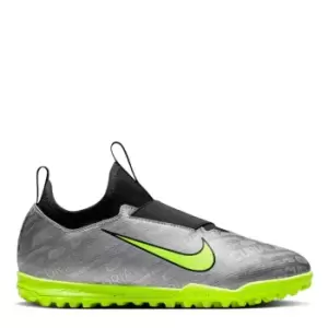 Image of Nike Jr. Zoom Mercurial Vapor 15 Academy TF Little/Big Kids Turf Football Boots Junior Boys - Silver