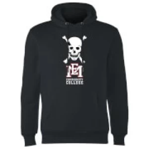 Image of East Mississippi Community College Skull and Logo Hoodie - Black