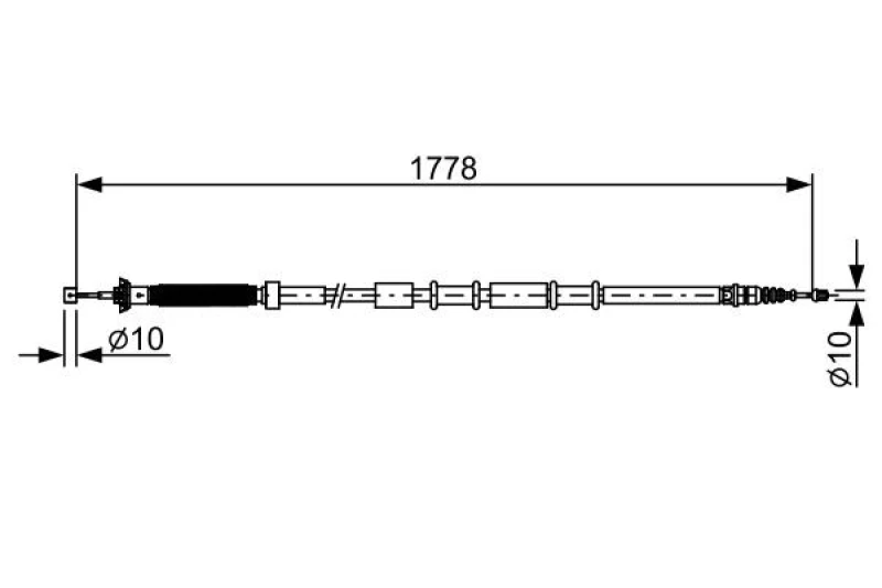 Image of Bosch 1 987 482 509 Brake Cable 1778mm Cable,parking brake (124)