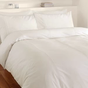 Image of Catherine Lansfield Cream Minimalist Bed Set - Double